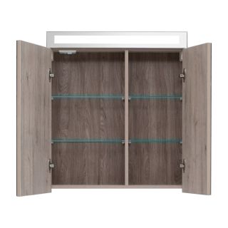 Зеркальный шкаф Dreja.Rus MAX 70 с LED-освещением, дуб кантри